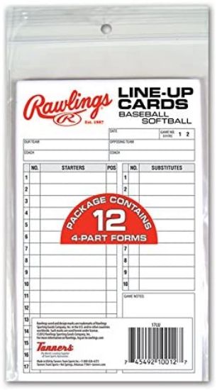 Imagen de Tarjetas de Alineacion Rawlings System 17 (12 unidades) 