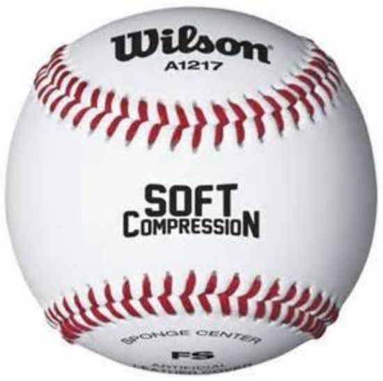 Imagen de Pelotas-Bolas de Béisbol de compresión suave Wilson WTA1217B