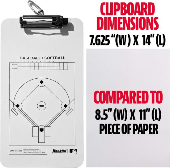 Imagen de Tabla de Entrenador / Equipo Franklin Sports MLB Coaches Clipboard